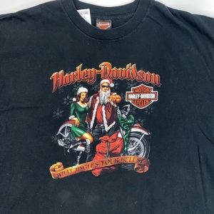 Harley Davidson Hamilton On Christmas T-shirt